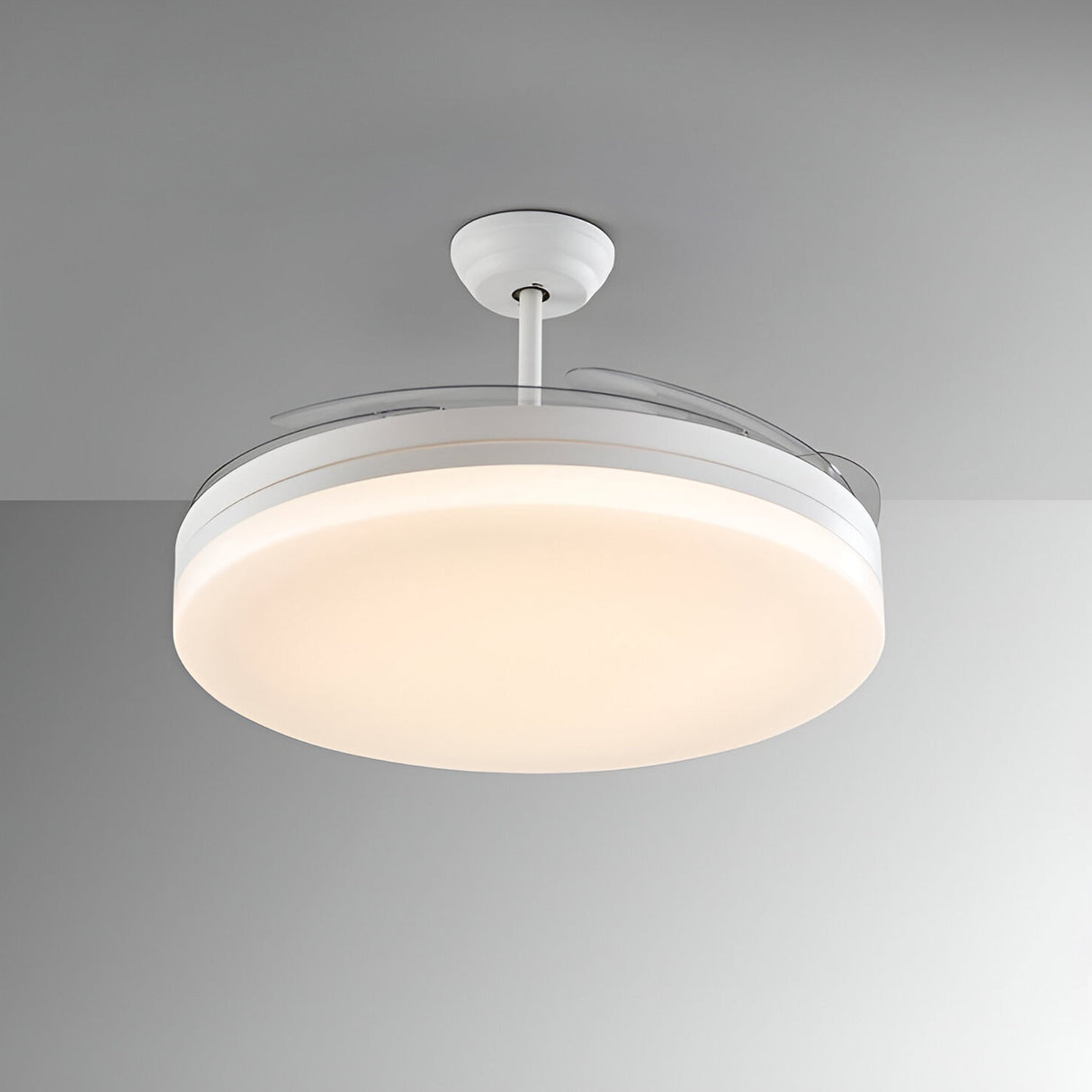Vento Maxi CCT Dimmable LED Retractable Blades Ceiling Fan Light - White