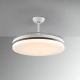 Vento Maxi CCT Dimmable LED Retractable Blades Ceiling Fan Light - White/Bronze
