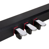 NU-X NPS-1 Wooden Piano Stand with 3 Pedals, Black