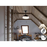 Vento Mini CCT Dimmable LED Retractable Blades Ceiling Fan Light - Black/Brown