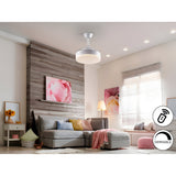 Vento Mini CCT Dimmable LED Retractable Blades Ceiling Fan Light - White