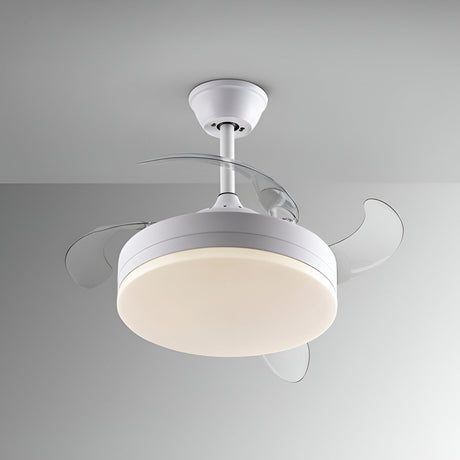 Vento Mini CCT Dimmable LED Retractable Blades Ceiling Fan Light - White