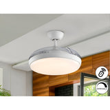 Venturi CCT Dimmable LED Retractable Blades Ceiling Fan Light - White