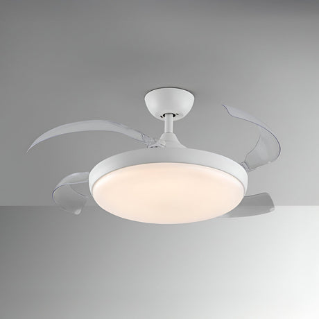 Venturi CCT Dimmable LED Retractable Blades Ceiling Fan Light - White