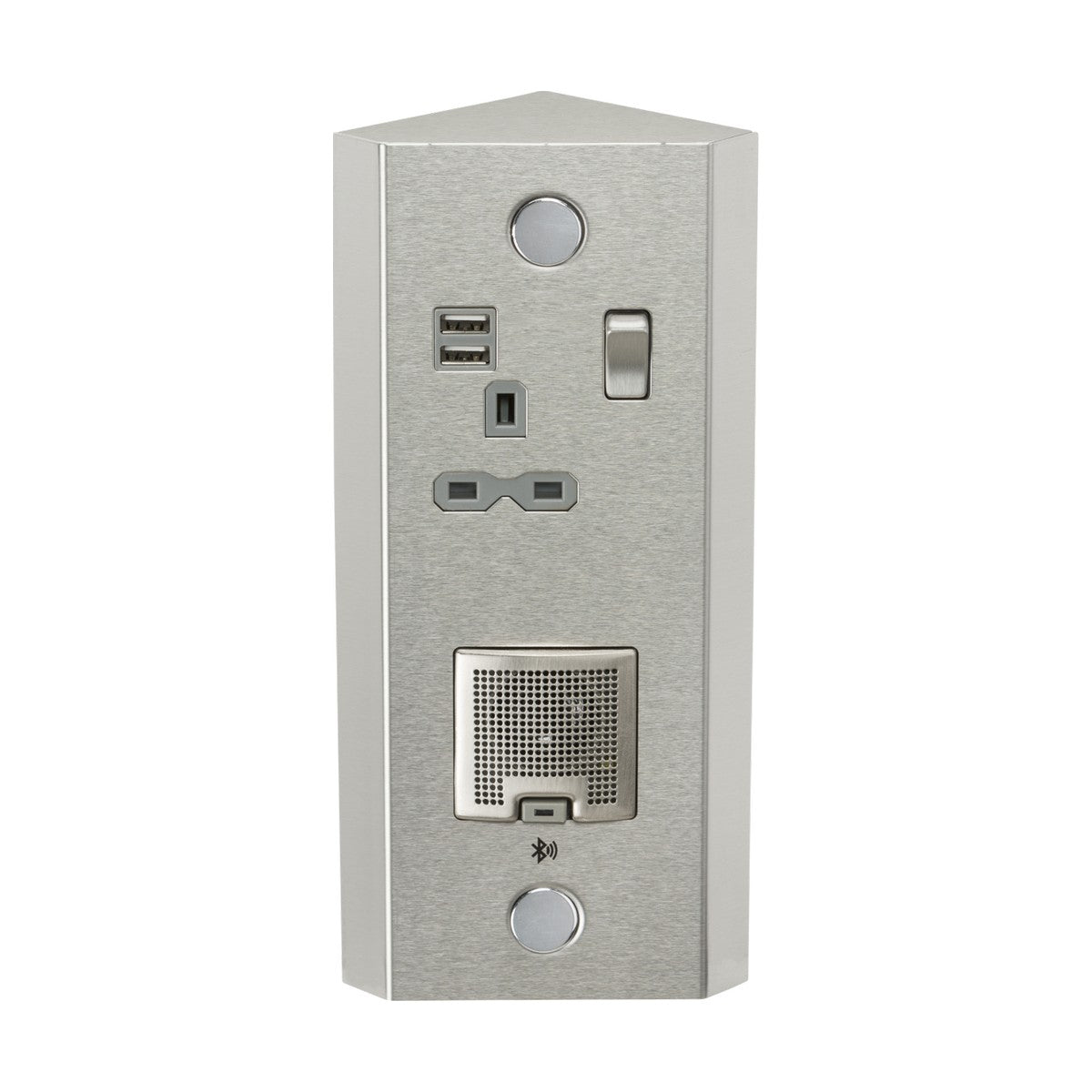 13A 1G Vertical Switched Socket with Dual USB Charger (2.4A) and 3W RMS Bluetooth Speaker