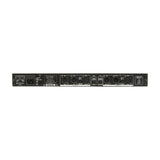 Rear panel of the Citronic CX23 2-way stereo 3-way mono active crossover with IEC power input, balanced XLR channel A and B connectors, on white.