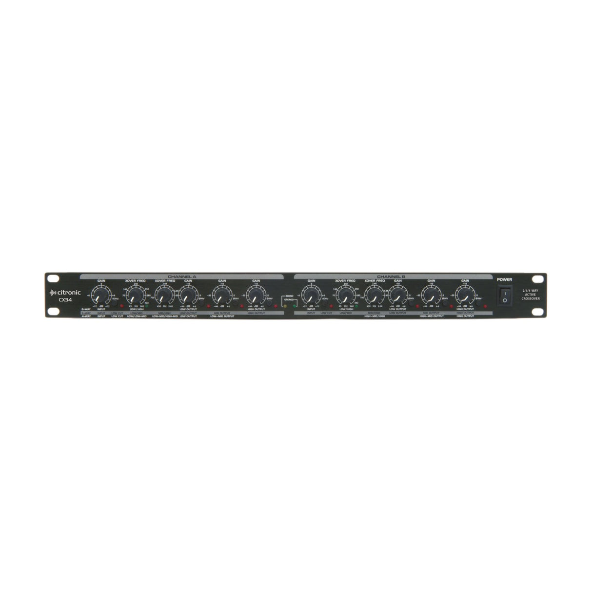 Citronic CX34 2/3/4-Way Active Crossover