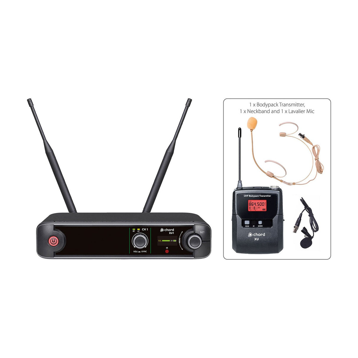 Chord XU1-B True Diversity UHF Bodypack Microphone System