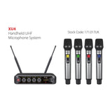 Chord XU4-H Quad Handheld UHF Wireless Microphone System