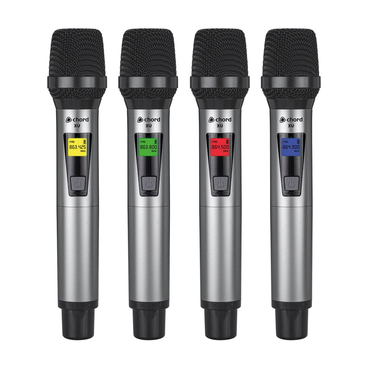 Chord XU4-H Quad Handheld UHF Wireless Microphone System