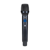 Citronic TU1-H handheld UHF wireless microphone with black metal mesh grille, LCD frequency display, and power button, shown on a plain white background.