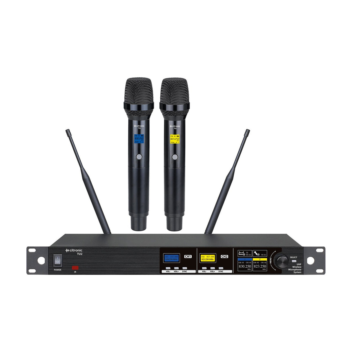 Citronic TU2-H Dual PLL UHF Wireless Microphone System