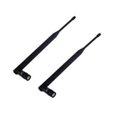 Pair of black BNC antennas with right-angle connectors for the Citronic TU4-H quad UHF wireless microphone system on a white background.