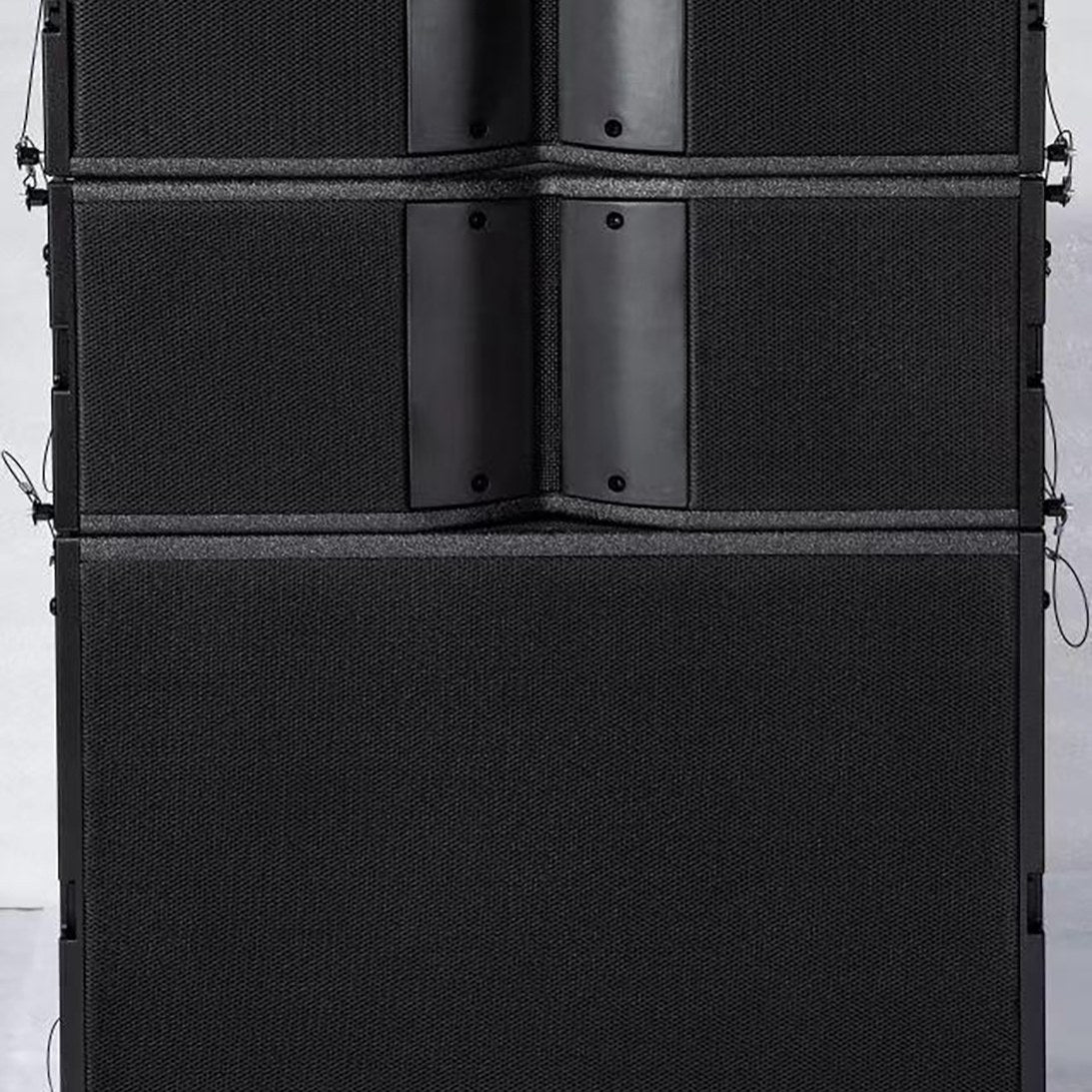 Citronic C-118S 18" active line array subwoofer by AVSL, stacked with array cabinets in matte black textured finish against a light background.