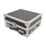 Citronic CASE10:2 19" rack flight case with black panels, aluminium edging, chrome corner protectors, latches and side carry handles on a white background.