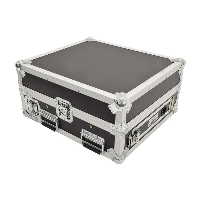 Citronic CASE10:2 19" rack flight case with black panels, aluminium edging, chrome corner protectors, latches and side carry handles on a white background.