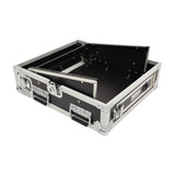 Citronic CASE10:2 19" rack flight case shown open with black panels, silver metal edges, chrome latches and handles on a white background.