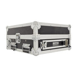 Citronic CASE10:2 19" rack flight case shown from the rear, with black panelling, aluminium edging, chrome corners, side handles and a hinged cable access door.