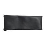 Chord HTP-295 wireless microphone transmitter pouch in black PU leather with zip closure along the bottom edge, shown on a plain white background.