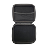 Chord BTP-170 EVA clamshell transmitter pouch shown open, revealing black woven nylon lining, a mesh storage pocket, and zip closure on a white background.