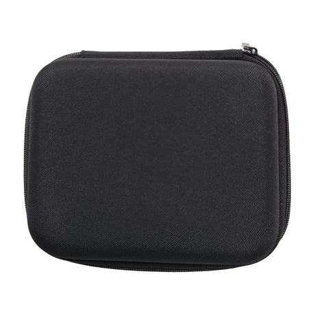 Chord BTP-170 EVA clamshell transmitter pouch in black woven nylon with zip closure, shown from above on a plain white background.