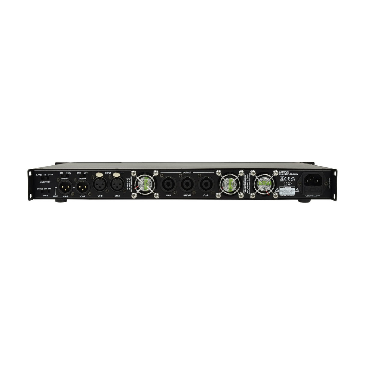 Citronic D1000 Class-D Power Amplifier 2 x 500Wrms