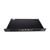 Citronic D4350 1U rack-mount quad power amplifier with four front control knobs, mesh vents, and power switch on a plain white background.