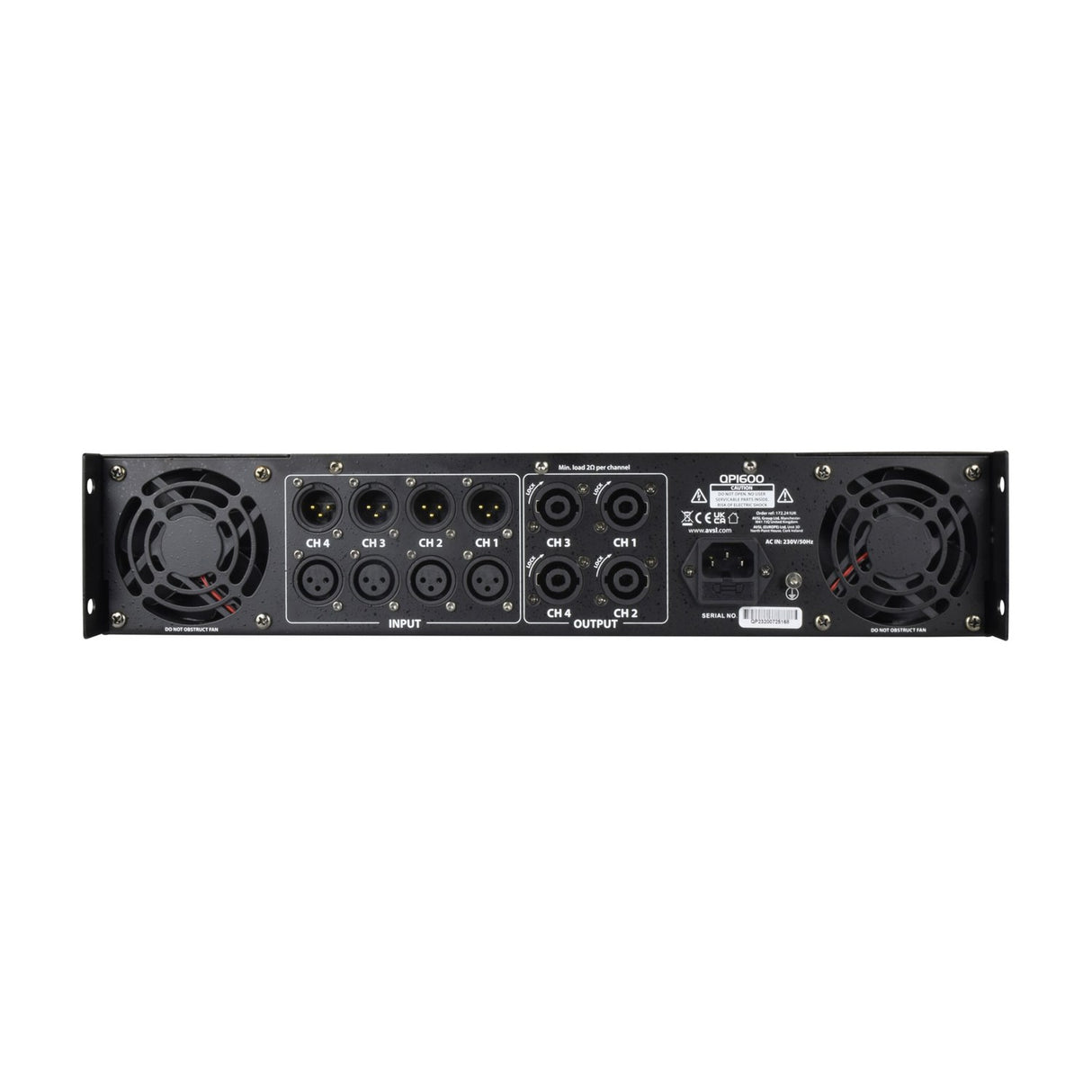 Citronic QP1600 Quad Power Amplifier 4 x 400W
