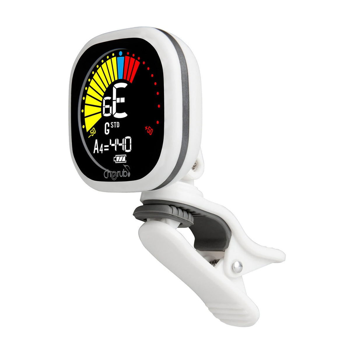 Cherub WST-675 LiPo Rechargeable Clip Tuner White