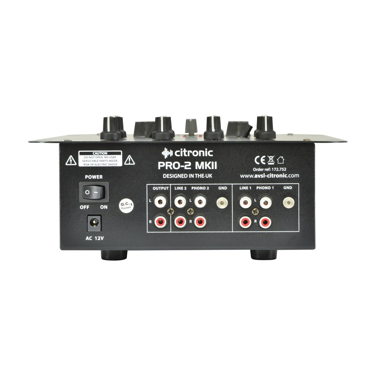 Citronic PRO-2 MKII 2-Channel DJ Mixer