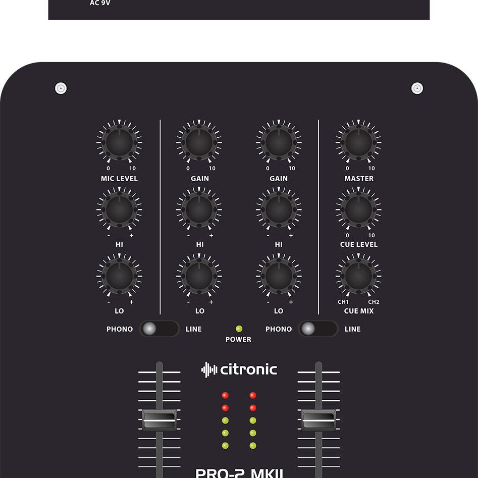 Citronic PRO-2 MKII 2-Channel DJ Mixer