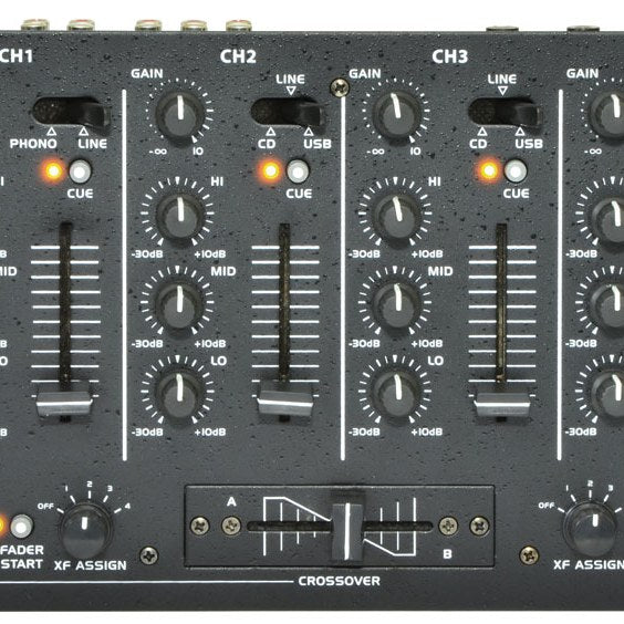 Citronic CDM8:4 USB 4-Channel 19" Rack DJ Mixer