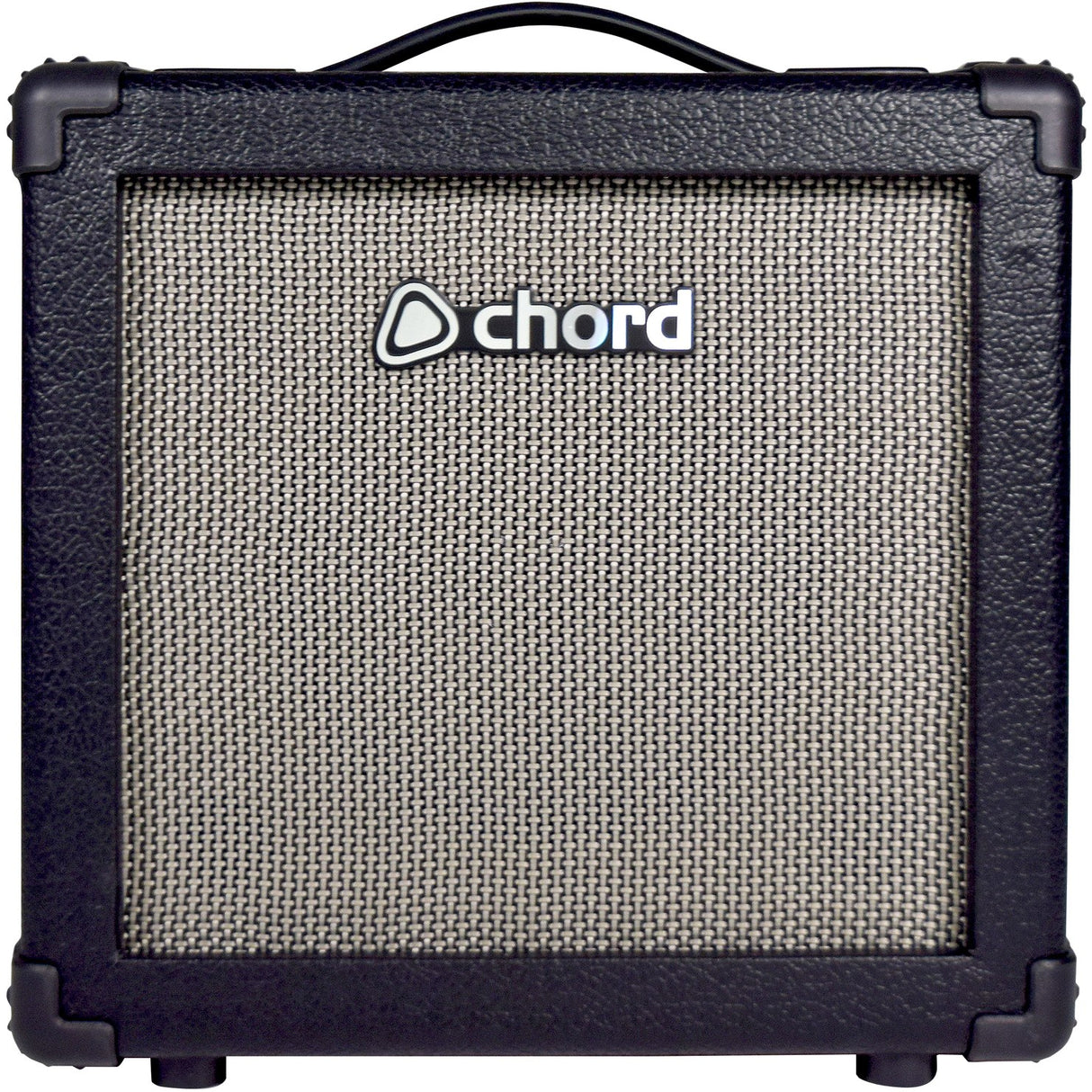 Chord CB-15BT 15W bass combo amplifier with Bluetooth, black cabinet and beige woven grille, top carry handle, shown on a plain background.