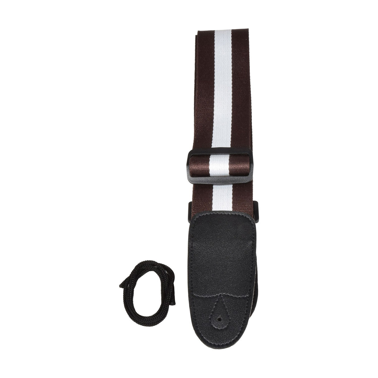 Chord GS-BR-WH Nylon Webbing Guitar Strap, Brown & White
