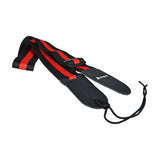 Chord GS-BK-RD Nylon Webbing Guitar Strap, Black & Red