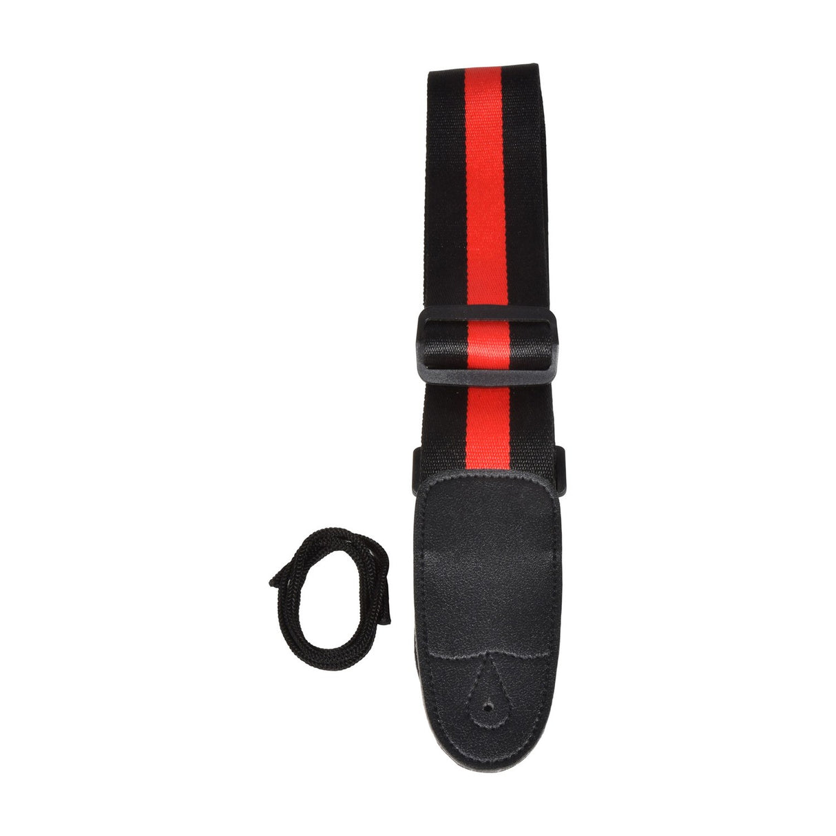 Chord GS-BK-RD Nylon Webbing Guitar Strap, Black & Red