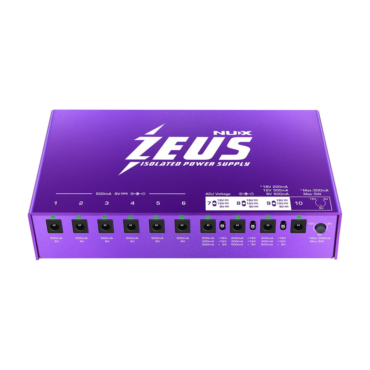 NU-X NIP-Z10 Zeus Isolated Guitar Pedal Power Supply