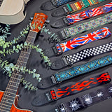Chord STP-BLJ2 Blue Jacquard Embroidered Guitar Strap