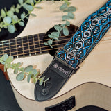 Chord STP-BLJ2 Blue Jacquard Embroidered Guitar Strap