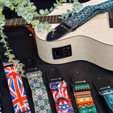 Chord STP-BLJ2 Blue Jacquard Embroidered Guitar Strap