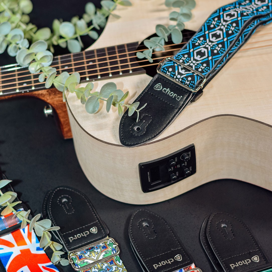 Chord STP-BLJ2 Blue Jacquard Embroidered Guitar Strap