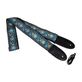 Chord STP-BFL2 Blue Floral Embroidered Guitar Strap