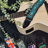 Chord STP-BFL2 Blue Floral Embroidered Guitar Strap