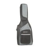 Chord GB-C1 padded classical guitar gig bag in black and grey nylon with front zip pocket, carry handle and shoulder strap, on a white background.