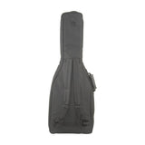 Rear view of the Chord GB-C1 Padded Classical Guitar Gig Bag in black nylon, showing backpack shoulder straps, on a plain white background.