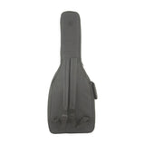 Rear view of the Chord GB-3C1 padded 3/4 guitar gig bag in black nylon, showing backpack straps and side carry handle on a white background.