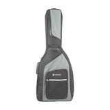 Chord GB-W1 padded western acoustic guitar gig bag in black and grey nylon with front zip pocket, carry handle and shoulder strap, on a white background.