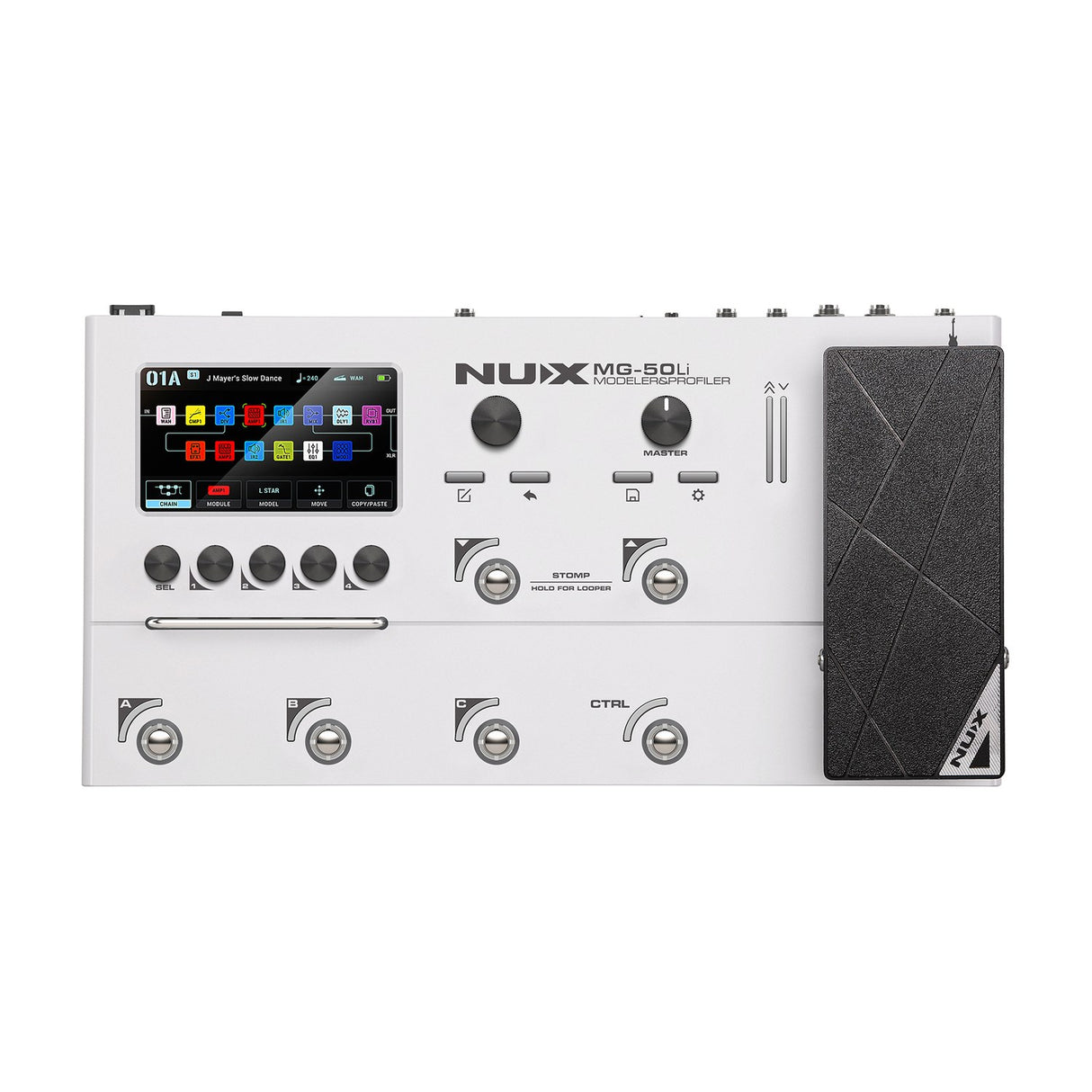 NU-X MG-50li White Guitar Multi-FX Modeller & Profiler