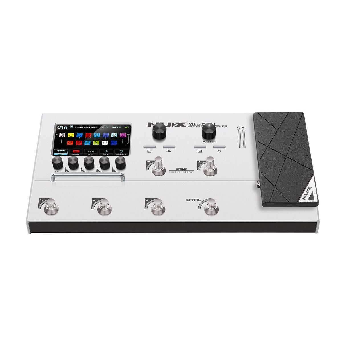 NU-X MG-50li White Guitar Multi-FX Modeller & Profiler