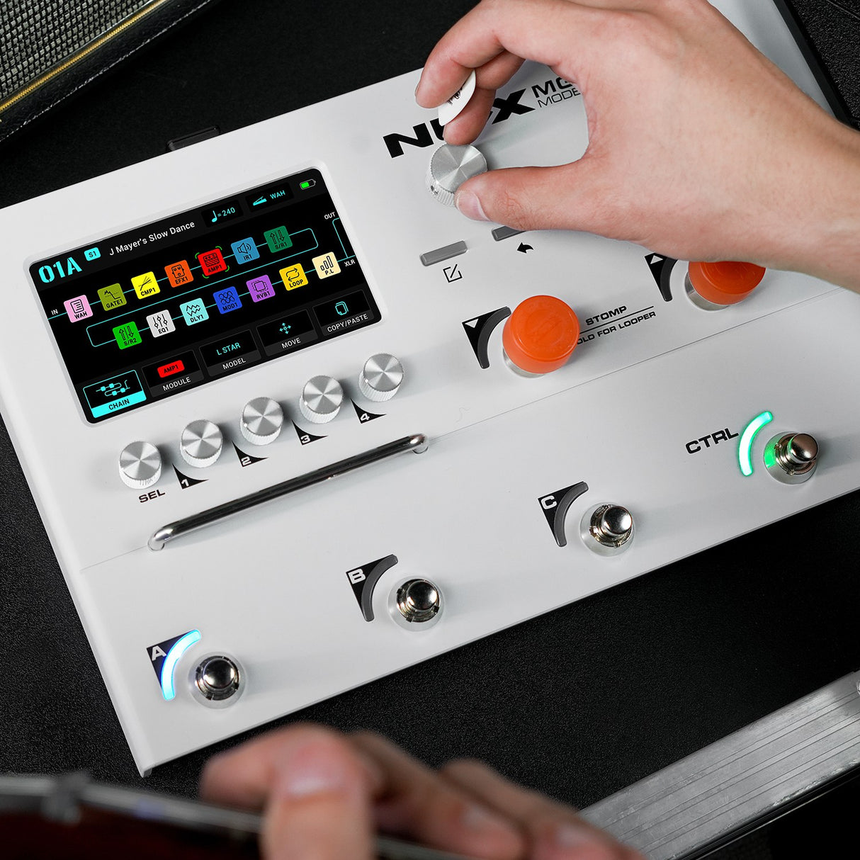 NU-X MG-50li White Guitar Multi-FX Modeller & Profiler